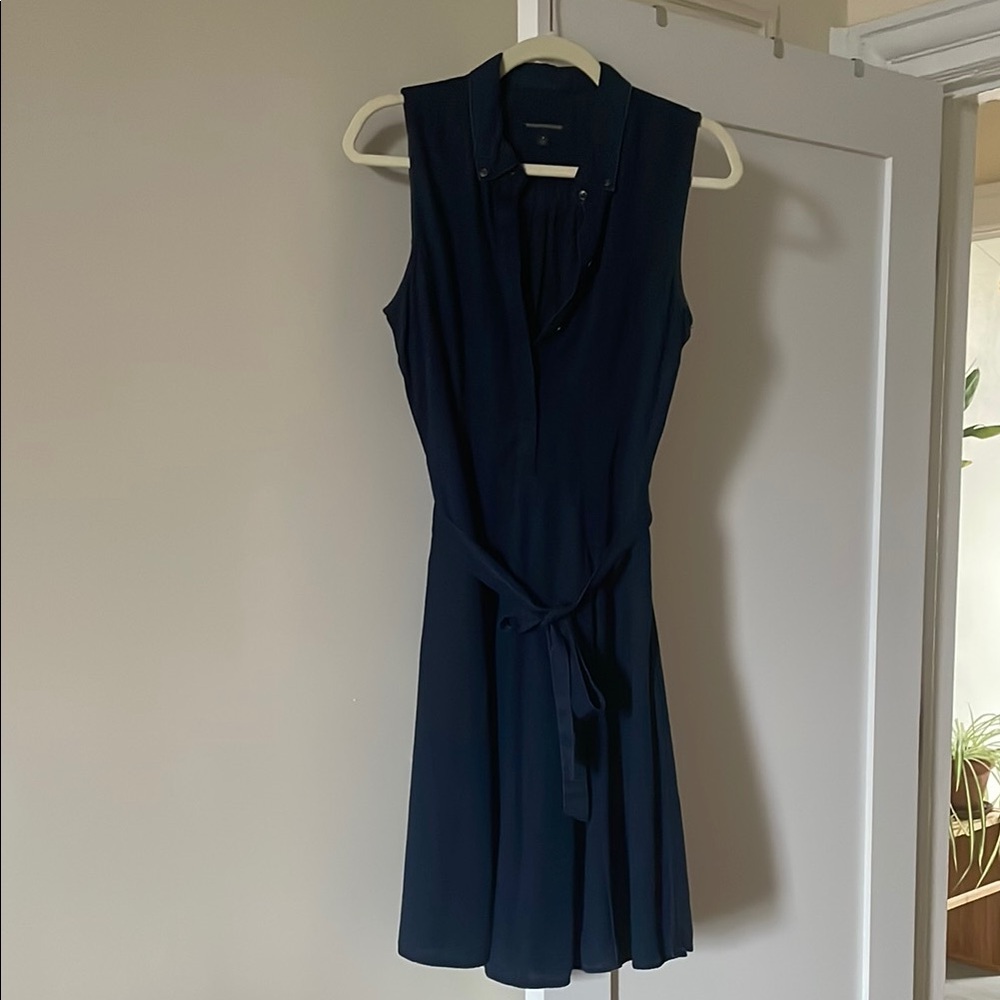 Banana Republic Blue Sleeveless Wrap Sundress